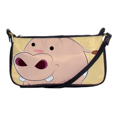 Happy Cartoon Baby Hippo Shoulder Clutch Bags by Catifornia