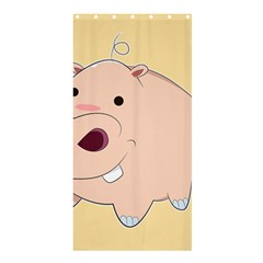 Happy Cartoon Baby Hippo Shower Curtain 36  X 72  (stall)  by Catifornia