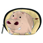 Happy Cartoon Baby Hippo Accessory Pouches (Medium)  Front