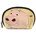 Happy Cartoon Baby Hippo Accessory Pouches (Large)  Front