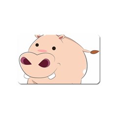 Happy Cartoon Baby Hippo Magnet (name Card) by Catifornia