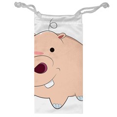 Happy Cartoon Baby Hippo Jewelry Bag by Catifornia