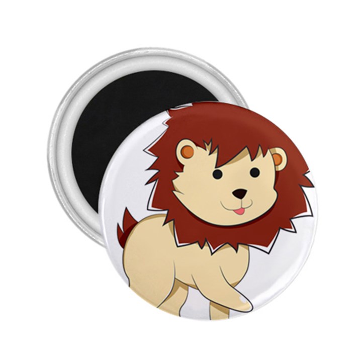 Happy Cartoon Baby Lion 2.25  Magnets