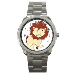 Happy Cartoon Baby Lion Sport Metal Watch by Catifornia