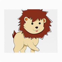 Happy Cartoon Baby Lion Small Glasses Cloth (2-side) by Catifornia