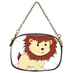 Happy Cartoon Baby Lion Chain Purses (one Side)  by Catifornia