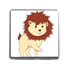 Happy Cartoon Baby Lion Memory Card Reader (square) by Catifornia