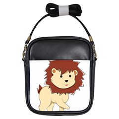 Happy Cartoon Baby Lion Girls Sling Bags by Catifornia