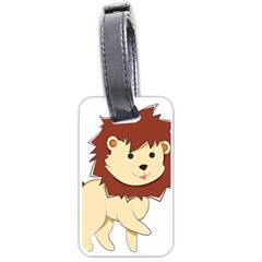 Happy Cartoon Baby Lion Luggage Tags (one Side)  by Catifornia