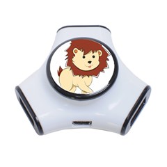 Happy Cartoon Baby Lion 3-port Usb Hub by Catifornia