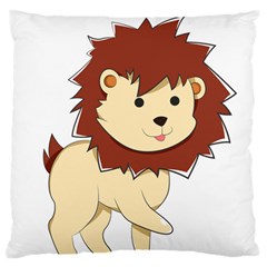 Happy Cartoon Baby Lion Standard Flano Cushion Case (two Sides) by Catifornia