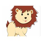 Happy Cartoon Baby Lion Double Sided Flano Blanket (Large)  80 x60  Blanket Front