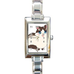 Ragdoll Cat For Life Rectangle Italian Charm Watch by Catifornia