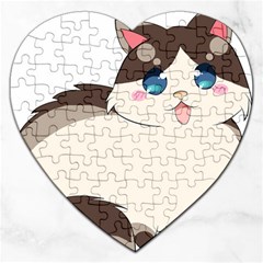 Ragdoll Cat For Life Jigsaw Puzzle (heart) by Catifornia