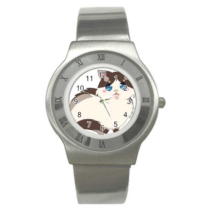 Ragdoll Cat for Life Stainless Steel Watch