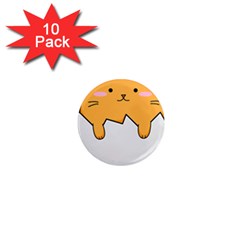 Yellow Cat Egg 1  Mini Magnet (10 Pack)  by Catifornia