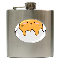 Yellow Cat Egg Hip Flask (6 Oz) by Catifornia