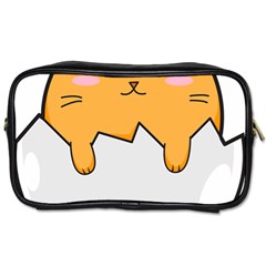 Yellow Cat Egg Toiletries Bags 2-side by Catifornia