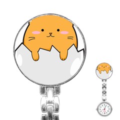 Yellow Cat Egg Stainless Steel Nurses Watch