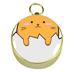 Yellow Cat Egg Gold Compasses by Catifornia