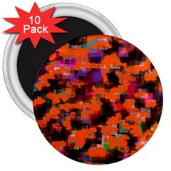 Orange Texture                  3  Magnet (10 Pack) by LalyLauraFLM