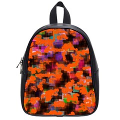 Orange Texture                  School Bag (small) by LalyLauraFLM