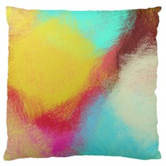 Textured Paint             Large Flano Cushion Case (two Sides) by LalyLauraFLM