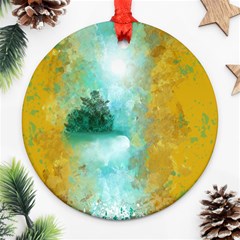 Turquoise River Ornament (round) by digitaldivadesigns