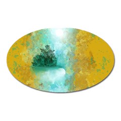 Turquoise River Oval Magnet by digitaldivadesigns