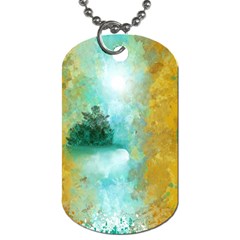 Turquoise River Dog Tag (one Side) by digitaldivadesigns