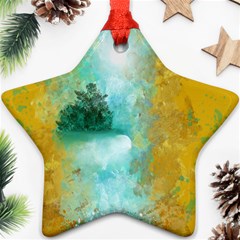 Turquoise River Star Ornament (two Sides) by digitaldivadesigns