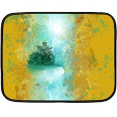 Turquoise River Double Sided Fleece Blanket (mini)  by digitaldivadesigns