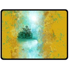 Turquoise River Fleece Blanket (large)  by digitaldivadesigns