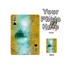 Turquoise River Playing Cards 54 (mini)  by digitaldivadesigns