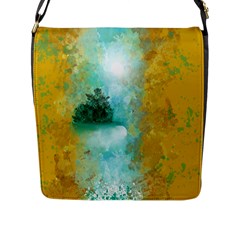 Turquoise River Flap Messenger Bag (l)  by digitaldivadesigns