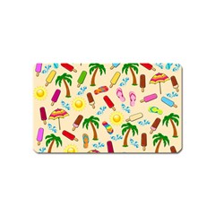 Beach Pattern Magnet (name Card) by Valentinaart