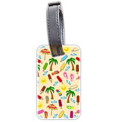 Beach Pattern Luggage Tags (two Sides) by Valentinaart