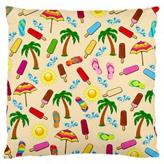 Beach Pattern Large Cushion Case (two Sides) by Valentinaart