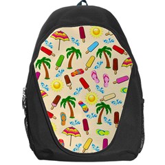 Beach Pattern Backpack Bag by Valentinaart