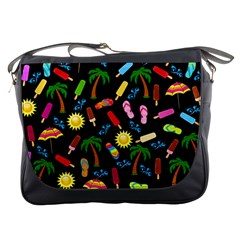 Beach Pattern Messenger Bags by Valentinaart