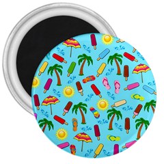 Beach Pattern 3  Magnets by Valentinaart