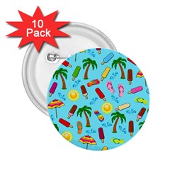 Beach Pattern 2 25  Buttons (10 Pack)  by Valentinaart