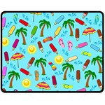 Beach Pattern Fleece Blanket (Medium)  60 x50  Blanket Front