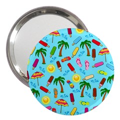 Beach Pattern 3  Handbag Mirrors