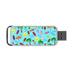 Beach Pattern Portable Usb Flash (one Side) by Valentinaart