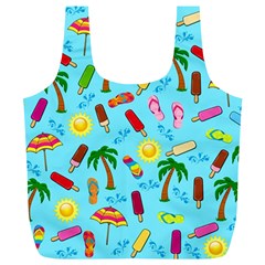 Beach Pattern Full Print Recycle Bags (l)  by Valentinaart