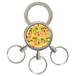 Beach Pattern 3-Ring Key Chains Front