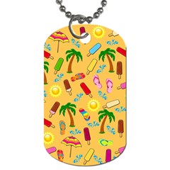 Beach Pattern Dog Tag (two Sides) by Valentinaart