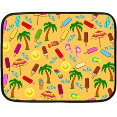 Beach Pattern Double Sided Fleece Blanket (mini)  by Valentinaart