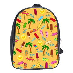 Beach Pattern School Bags(large)  by Valentinaart